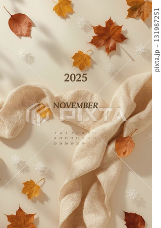 Autumn calendar for November 2025 131987251