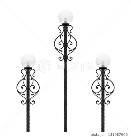 street lamp isolated on white background street lamp isolated on white background 131987666