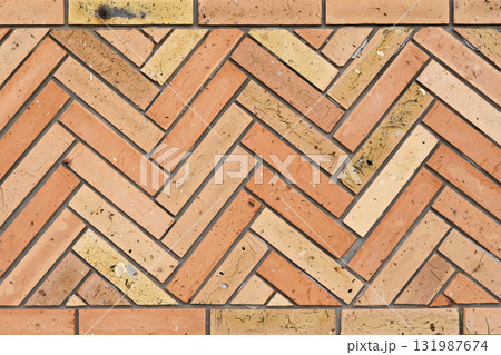 brick brown wall background close up 131987674