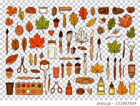 秋季和藝術圖像插圖集 131987684