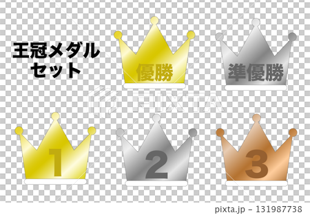 優勝王冠メダルセット 1位・2位・3位・優勝・準優勝 131987738