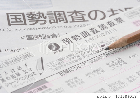 国勢調査の調査票 国勢調査の調査票 131988018