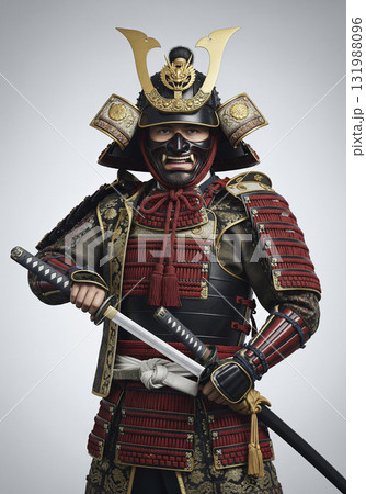 甲冑を着た武将　日本のサムライ 131988096