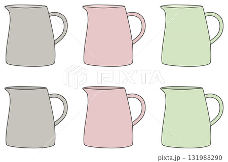 ミルクピッチャー6種セット(3色×2タイプ) ミルクピッチャー6種セット(3色×2タイプ) 131988290