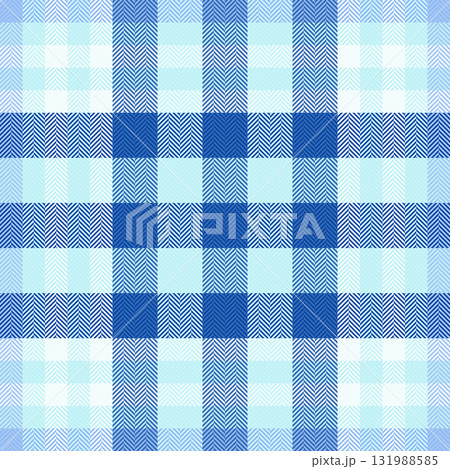 Classic blue plaid pattern with a modern herringbone weave. Timeless textile design suitable for fashion, interiors, digital backgrounds. Versatile Classic blue plaid pattern with a modern herringbone weave. Timeless textile design suitable for fashion, interiors, digital backgrounds. Versatile 131988585