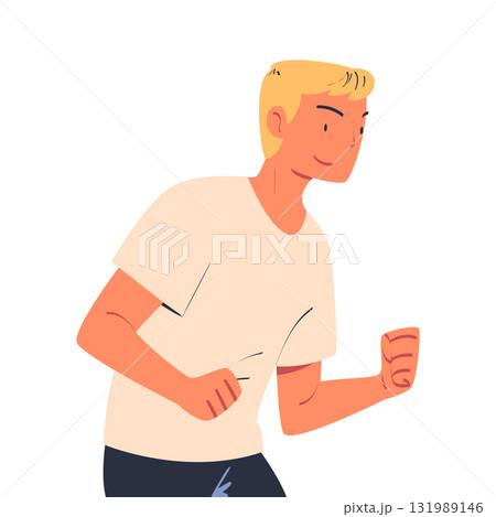 Man Character Standing Look Aside as Opposition to Somebody Vector Illustration 131989146