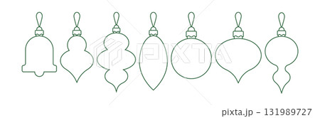 set of Christmas ball, new year ball toy celebration line color shape icon collection with editable stroke, ornament holiday vector winter design cards, poster, banner, pattern, advertisement set of Christmas ball, new year ball toy celebration line color shape icon collection with editable stroke, ornament holiday vector winter design cards, poster, banner, pattern, advertisement 131989727