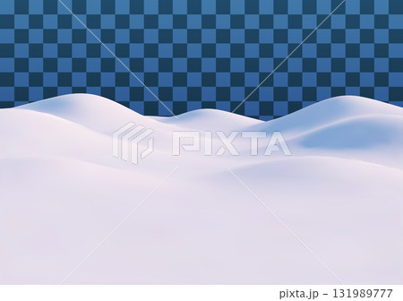 3D Snow Landscape with Transparent Background 131989777