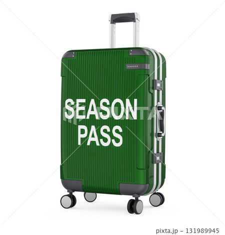 Season Pass concept with suitcase. 3D rendering 131989945