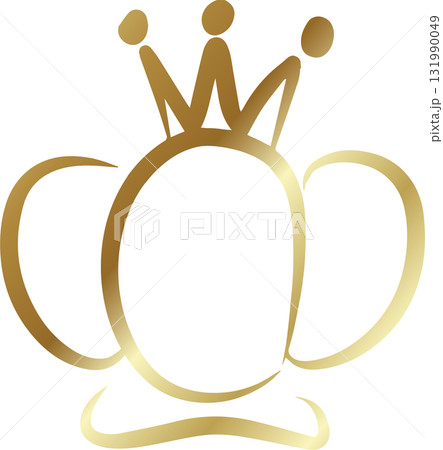 Royal crown of gold king and queen Royal crown of gold king and queen 131990049