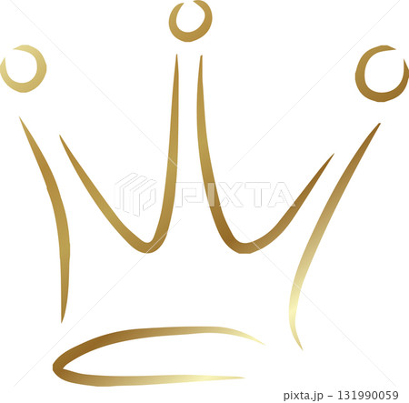 Royal crown of gold king and queen 131990059