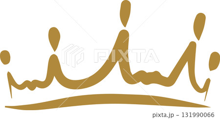 Royal crown of gold king and queen 131990066