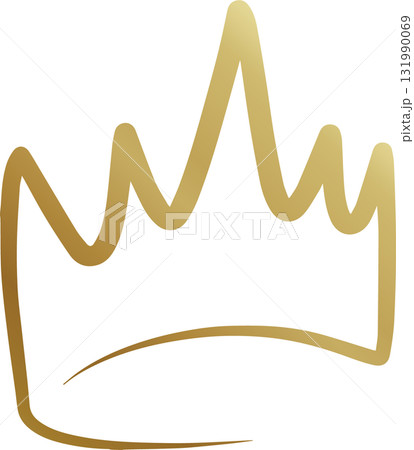 Royal crown of gold king and queen 131990069