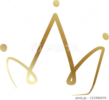 Royal crown of gold king and queen 131990070