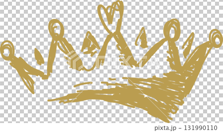 Royal crown of gold king and queen 131990110