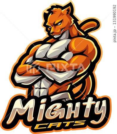 Mighty cats esport mascot logo design 131990192
