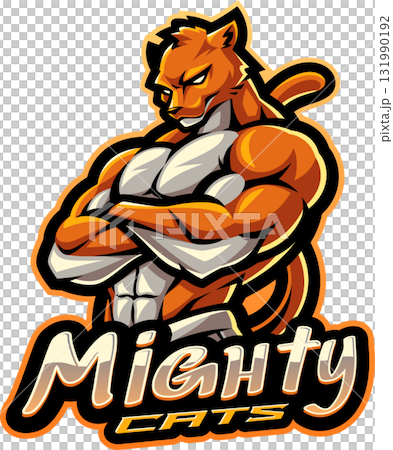 Mighty cats esport mascot logo design 131990192