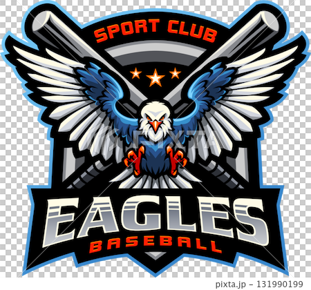 Eagles baseball esport mascot logo design 131990199