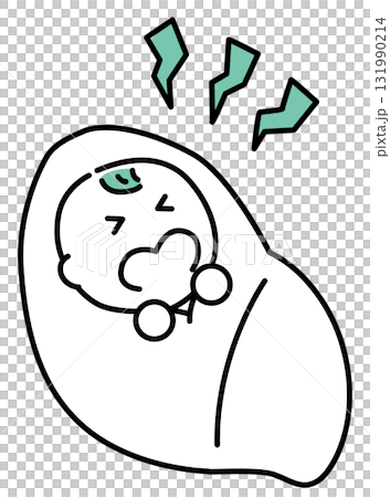 Newborn baby_monochrome 131990214