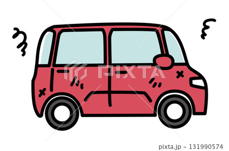 ボロボロの車_カラー 131990574