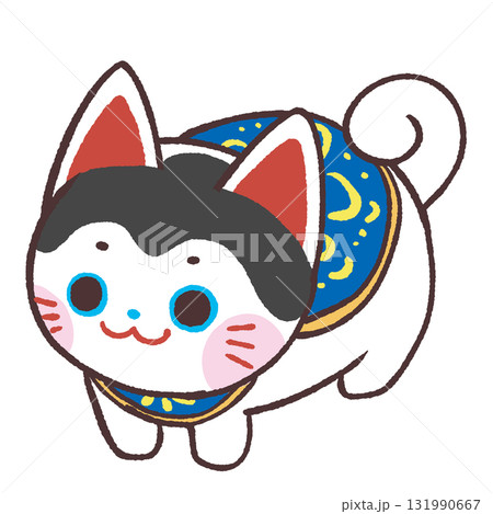 犬張子の斜め上からのイラスト 131990667