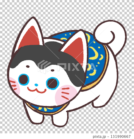 犬張子の斜め上からのイラスト 131990667