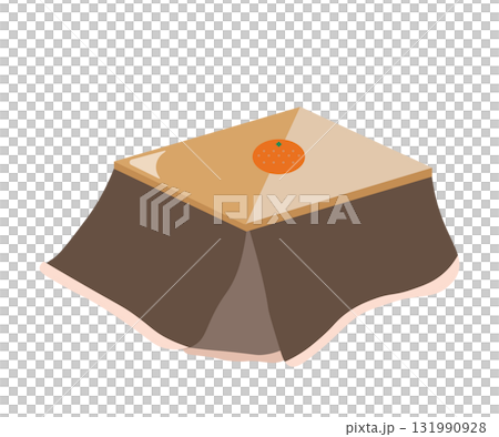 Kotatsu 和橘子向量插圖 131990928