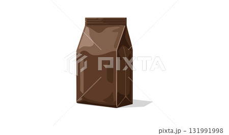 Brown Coffee Bag Packaging Vector Illustration in Minimalist Style Brown Coffee Bag Packaging Vector Illustration in Minimalist Style 131991998