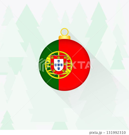 Portugal National Flag Christmas Decoration. 131992310