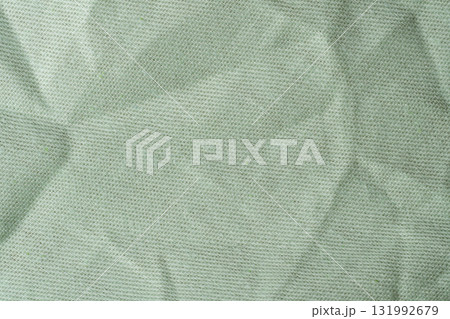 淡いグリーンの布地テクスチャ 131992679