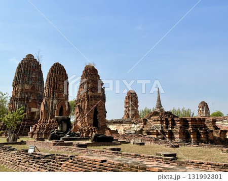 タイの世界遺産「アユタヤ」で見たワット・マハータート タイの世界遺産「アユタヤ」で見たワット・マハータート 131992801