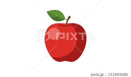 Red apple with green leaf vector illustration of fresh fruit isolated on white background Red apple with green leaf vector illustration of fresh fruit isolated on white background 131993080