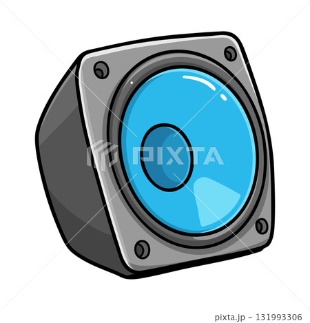 Blue Speaker Sound System Audio Equipment Cartoon Vector Illustration Blue Speaker Sound System Audio Equipment Cartoon Vector Illustration 131993306