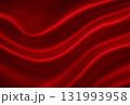 深紅のサテン生地が光沢を放つ抽象的な背景素材  深紅のサテン生地が光沢を放つ抽象的な背景素材  131993958