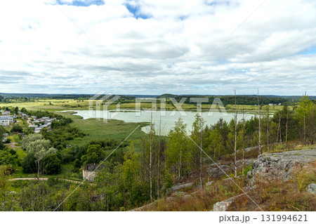 Panorama of Sortavala from the top of the mountain, Karelia 131994621
