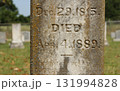 Close up of Historic Headstone in Rural East TX Cemetery 131994828