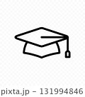 Graduation cap vector line design 131994846