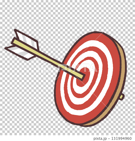 箭射中目標的簡單圖示 箭射中目標的簡單圖示 131994960