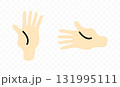 Hand, palm, fingers, spread and open, graphic design. Arm and wrist, gesture, vector design and illustration 131995111