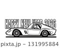2026年年賀状 テンプレート モノクロ 干支とイタリアンスポーツ 2026年年賀状 テンプレート モノクロ 干支とイタリアンスポーツ 131995884