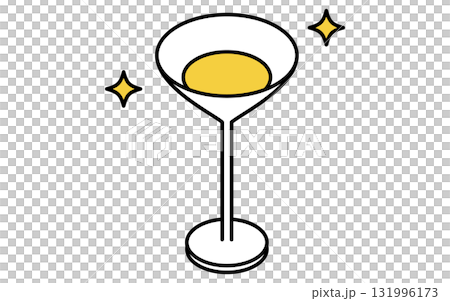 カクテルグラスの線画アイコンのアイソメトリックイラスト カクテルグラスの線画アイコンのアイソメトリックイラスト 131996173
