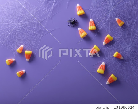 Purple Spider Web Candy copy space 131996624
