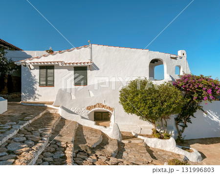 steps and white houses in La Almadrava, Spain steps and white houses in La Almadrava, Spain 131996803