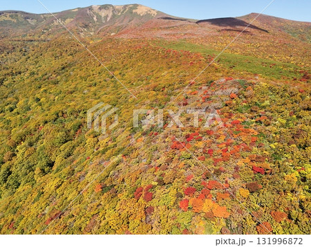 栗駒山の紅葉 空撮 栗駒山の紅葉 空撮 131996872