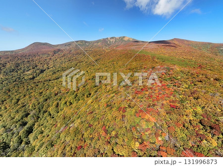 栗駒山の紅葉 空撮 栗駒山の紅葉 空撮 131996873