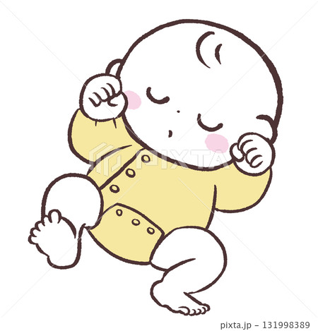 眠る赤ちゃんのイラスト 131998389