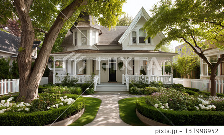 Beautiful old wooden victorian era house 131998952