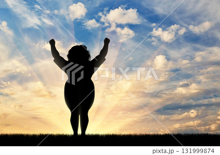 Beautiful cloudy evening sky 131999874