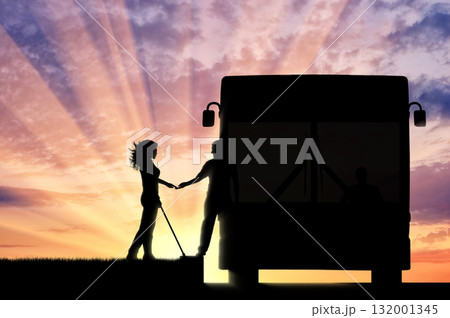 Beautiful cloudy evening sky Beautiful cloudy evening sky 132001345