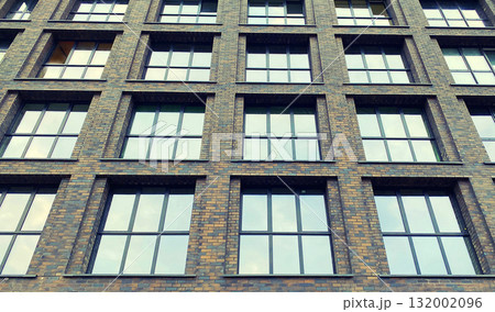 Architecture and real estate, modern residential apartment building with large panoramic windows 132002096